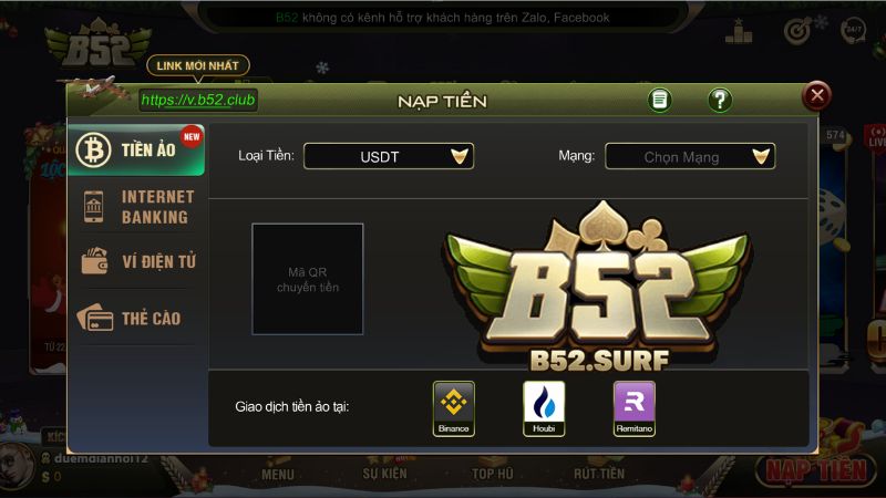 Hướng dẫn nạp tiền B52 Club chi tiết