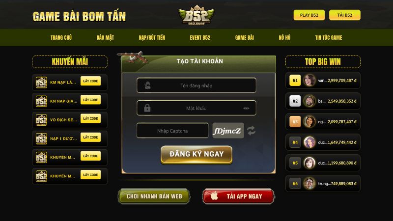 B52 Club danh tiếng vững chắc trong lòng game thủ