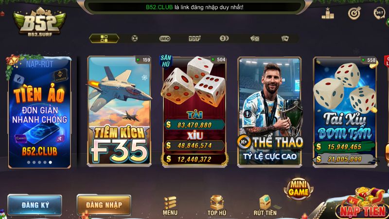 Kho game đa dạng và liên tục cập nhật