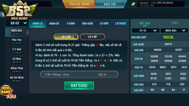 Luật chơi và cách chơi lô đề B52 Club chi tiết