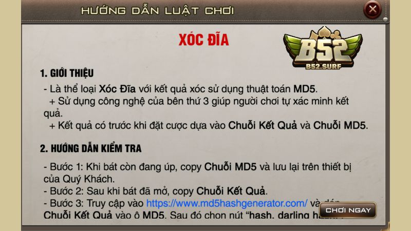 Luật Chơi Xóc Đĩa B52 Club